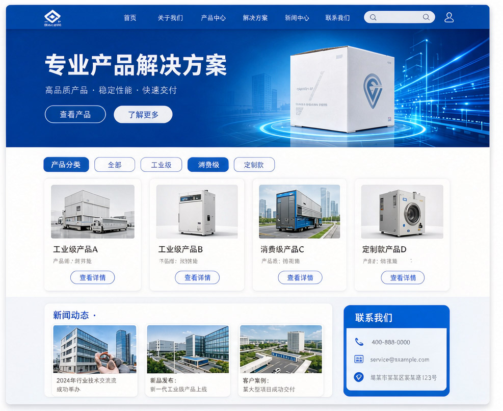 庆安仪器宣传网站建设
